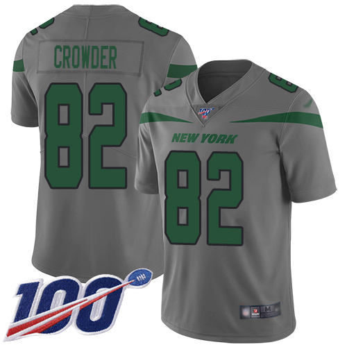 New York Jets Limited Gray Men Jamison Crowder Jersey NFL Football #82 100th Season Inverted Legend->women nfl jersey->Women Jersey